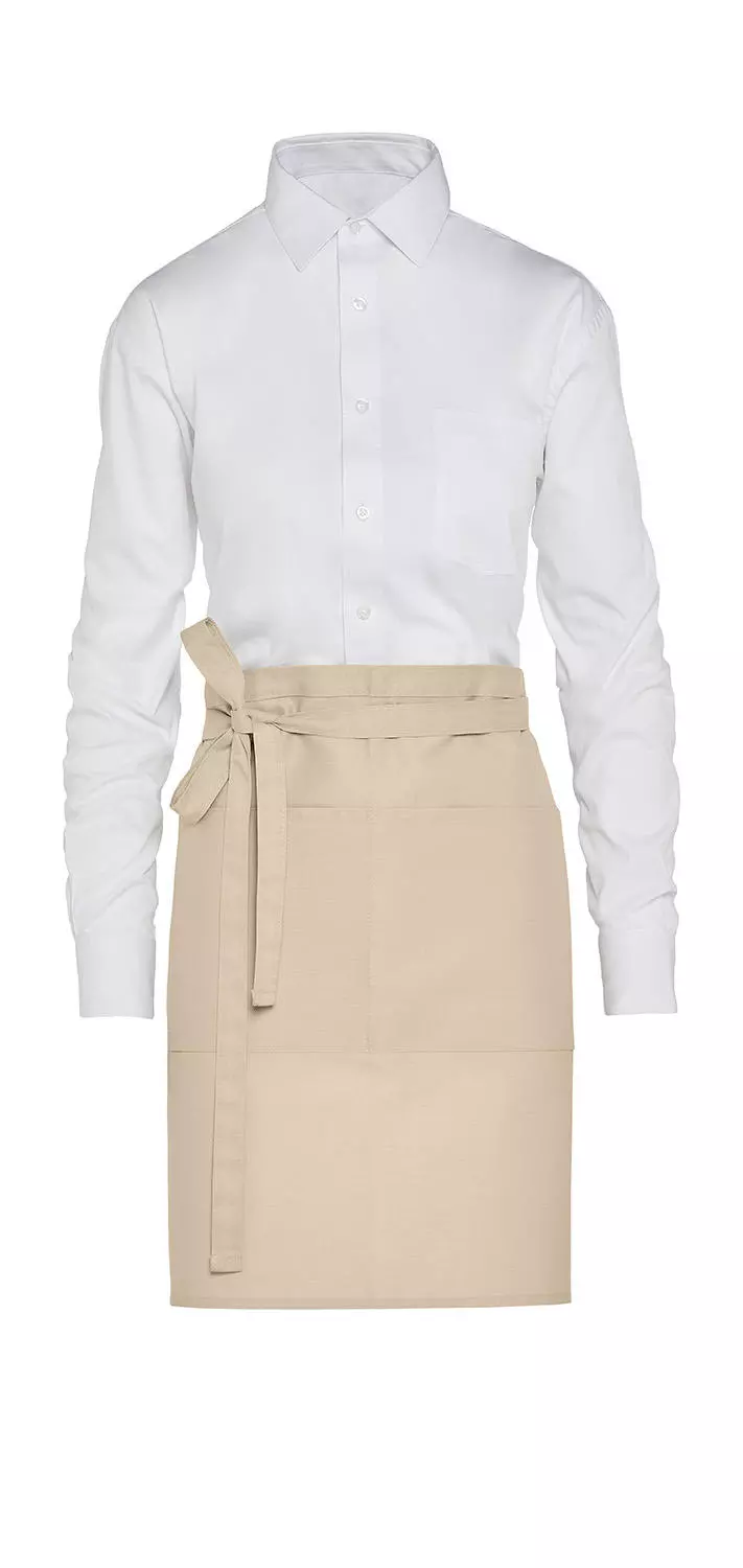 BRUSSELS - Short Recycled Bistro Apron with Pocket