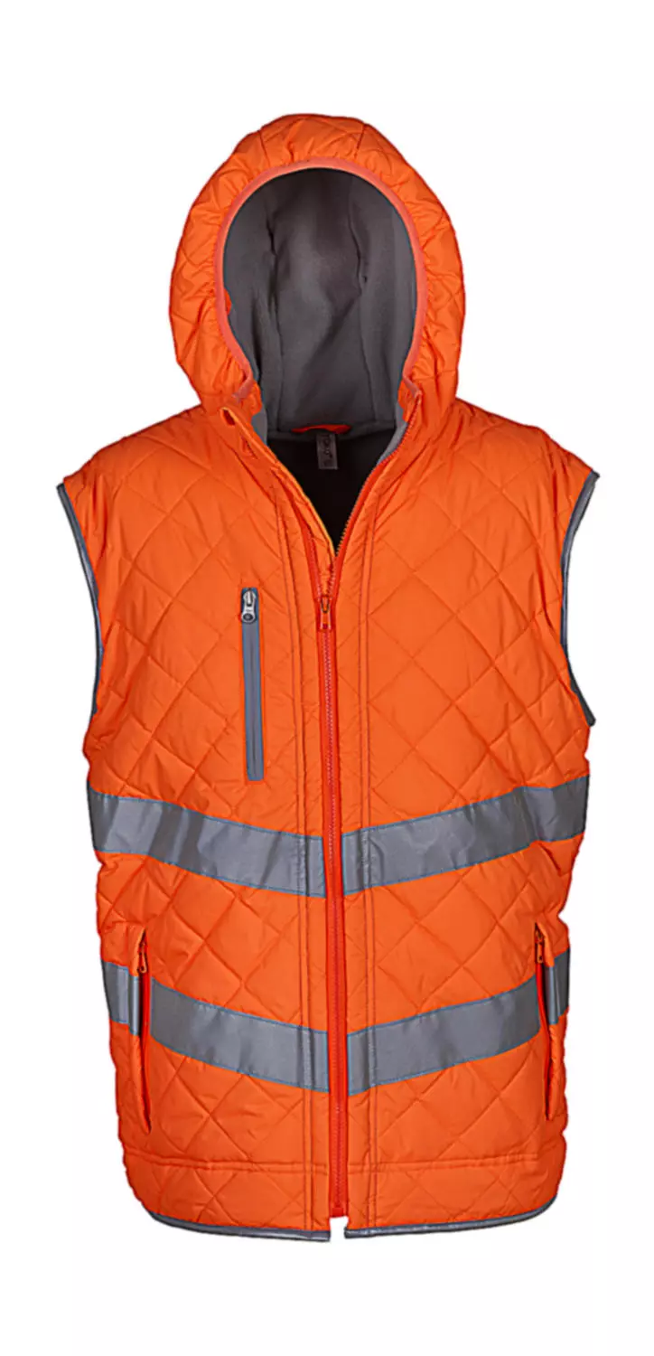 Fluo Kensington Hooded Gilet 