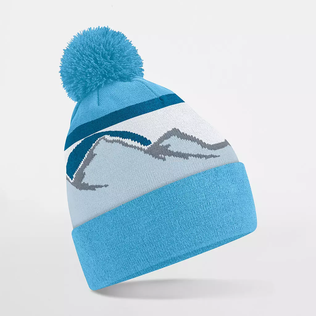 Mountain Peaks Pom Pom Beanie