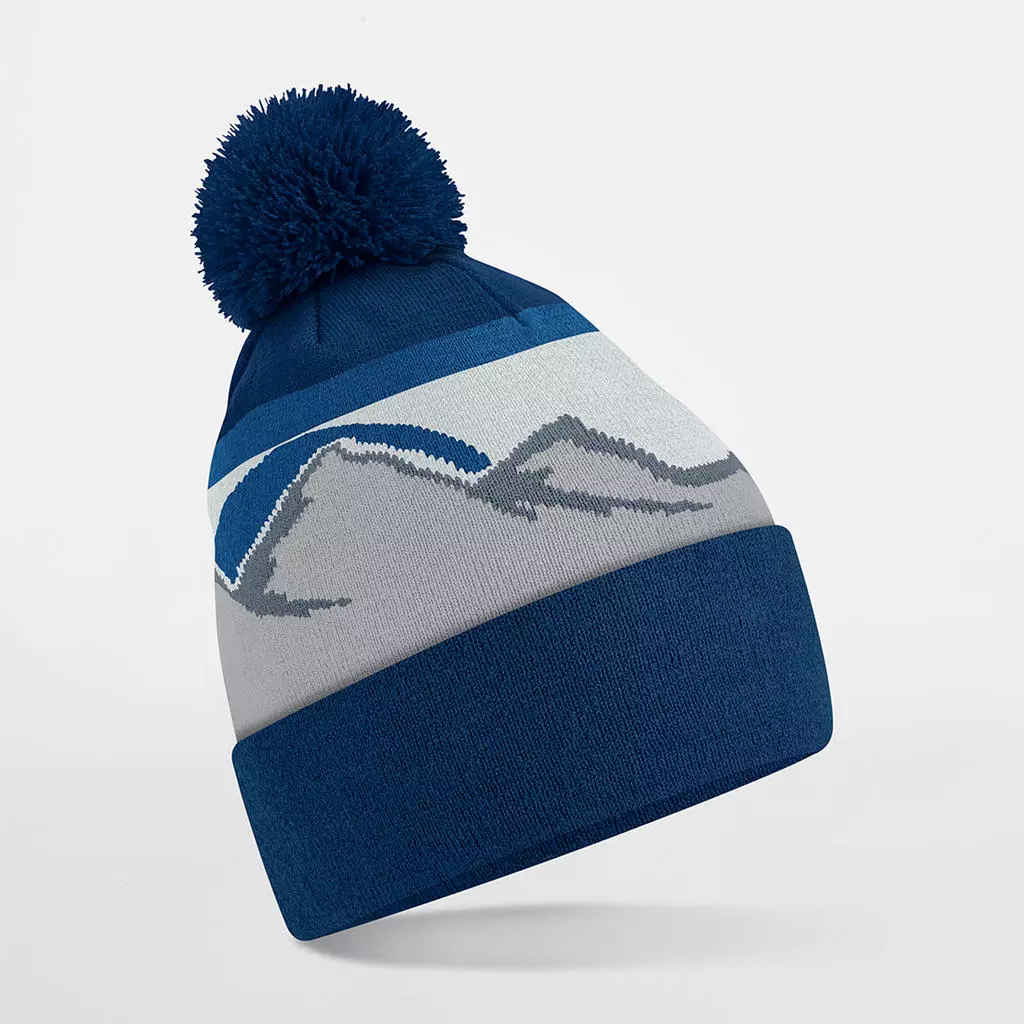 Mountain Peaks Pom Pom Beanie