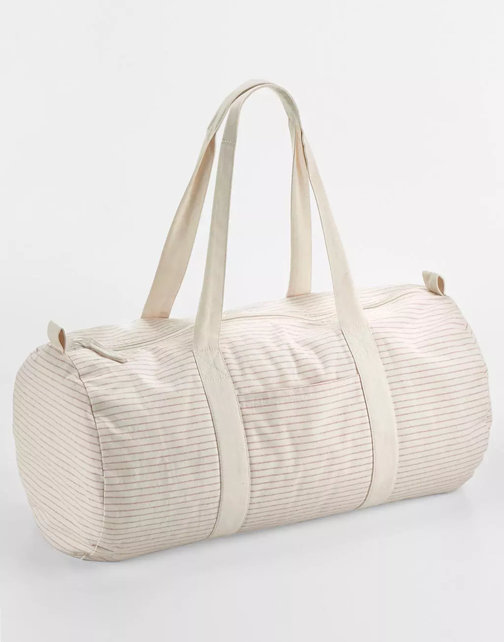 Striped Organic Cotton Barrel Bag