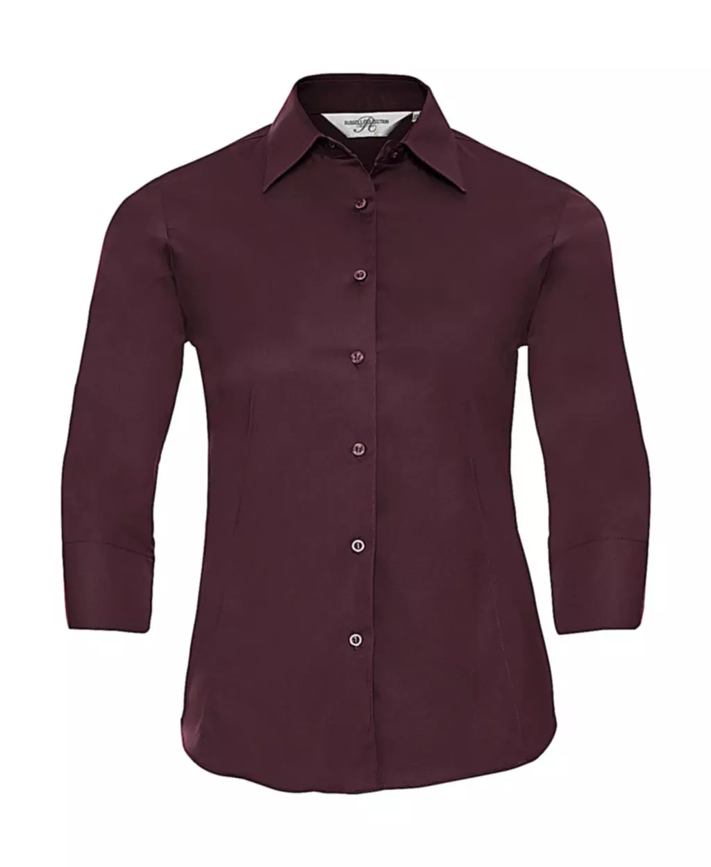 Tailored Blouse with 3/4 Sleeves