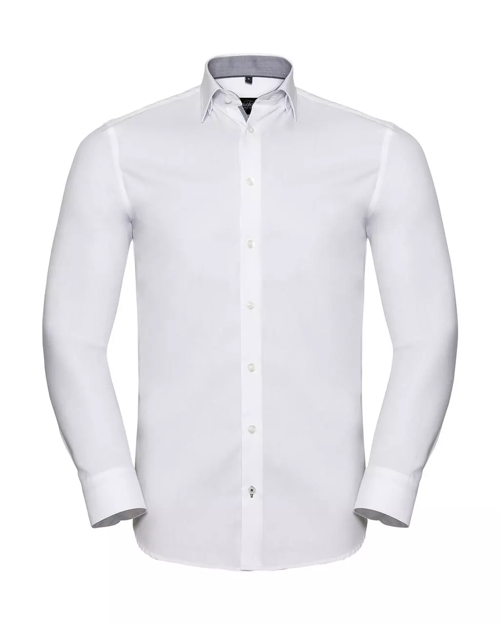 Tailored Contrast Herringbone Shirt LS