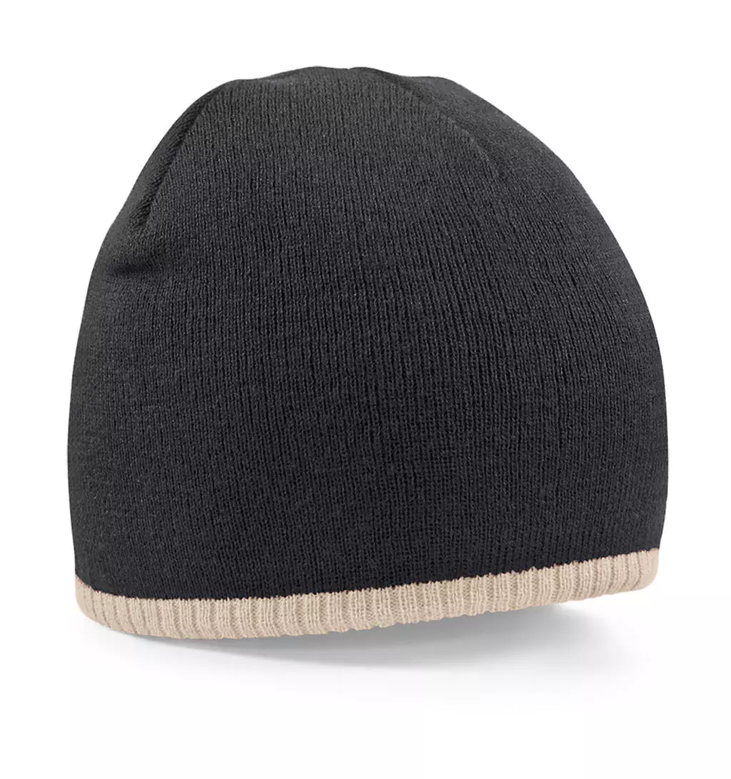 Two-Tone Beanie Knitted Hat