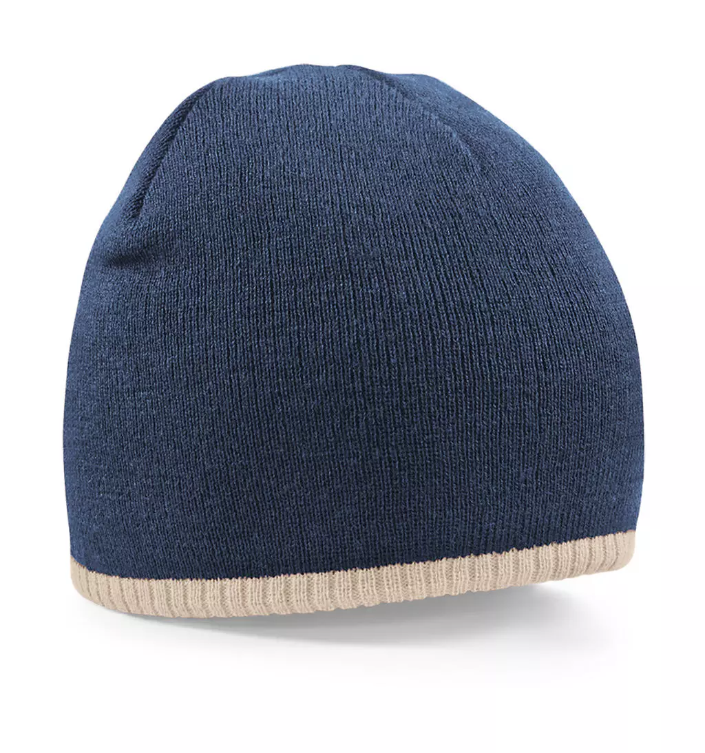 Two-Tone Beanie Knitted Hat