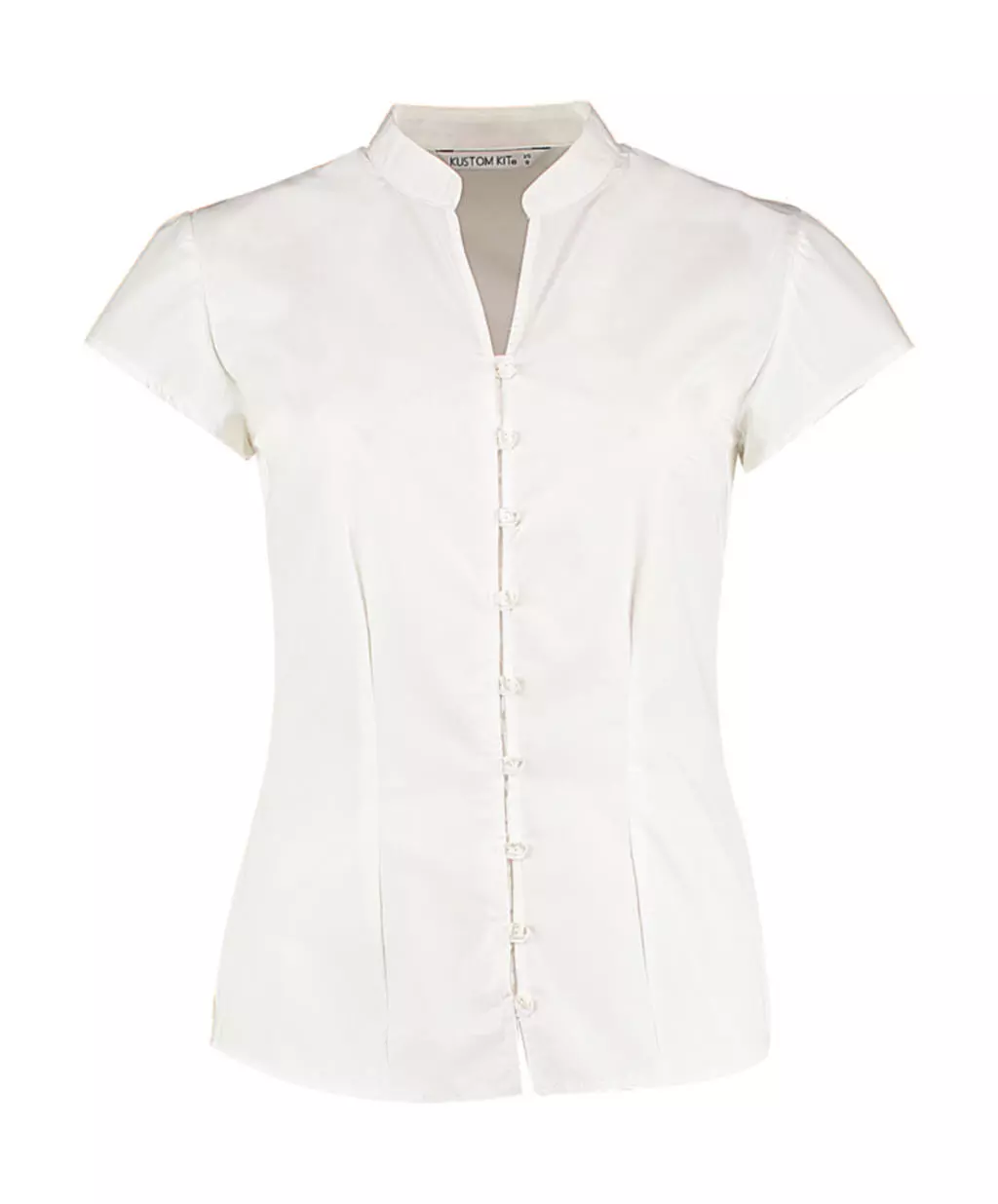 Women's Tailored Fit Mandarin Collar Blouse SSL