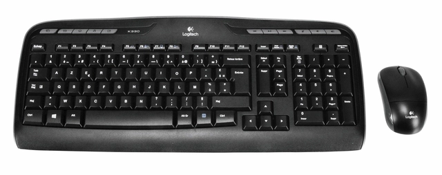 Een Toetsenbord Logitech MK330 Azerty +muis zwart koop je bij De Joma BV