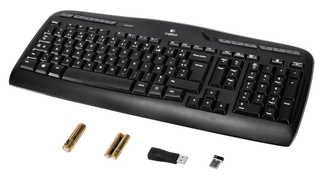 Een Toetsenbord Logitech MK330 Azerty +muis zwart koop je bij Schellen Boek- en Kantoorboekhandel