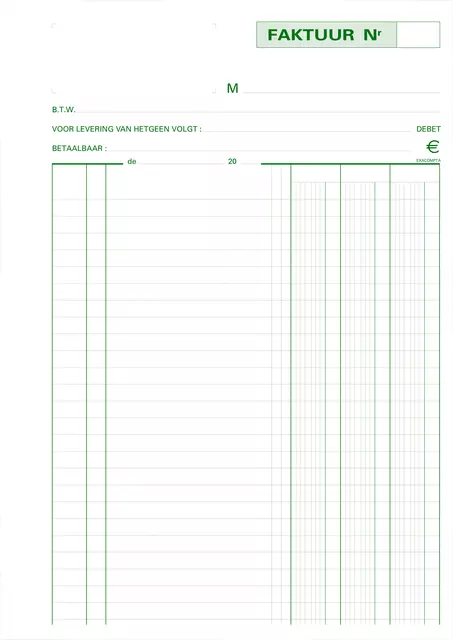 Een Kasboek Exacompta Manifold facturen dupli 50vel koop je bij De Joma BV