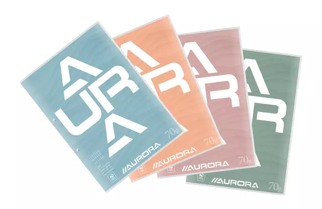 Buy your Cursusblok Aurora A4 ruit 4x8mm 2-gaats 200 pagina's 70gr at QuickOffice BV