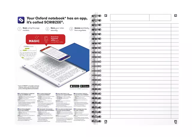 Een Spiraalblok Oxford Essentials A5 lijn 180 pagina's 80gr assorti koop je bij QuickOffice BV