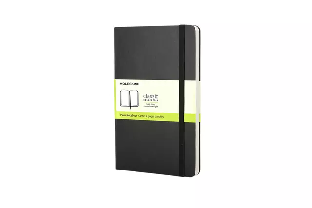 Een Notitieboek Moleskine pocket 90x140mm blanco hard cover zwart koop je bij De Joma BV