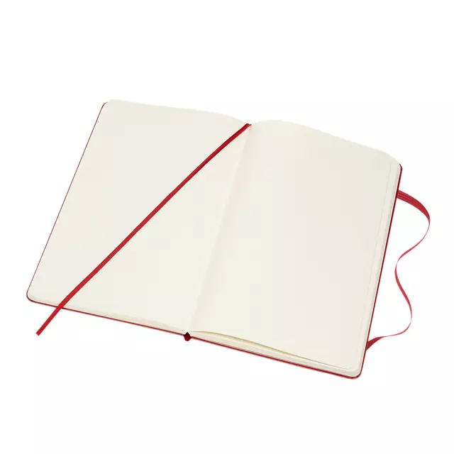 Een Notitieboek Moleskine large 130x210mm blanco hard cover rood koop je bij Kantoorboekhandel Van Atten