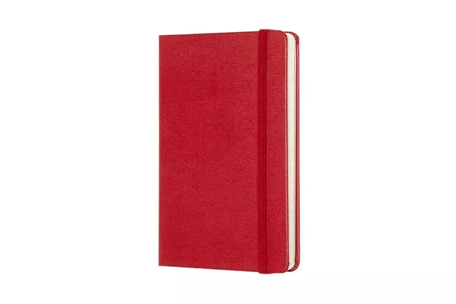 Notitieboek Moleskine pocket 90x140mm lijn hard cover rood