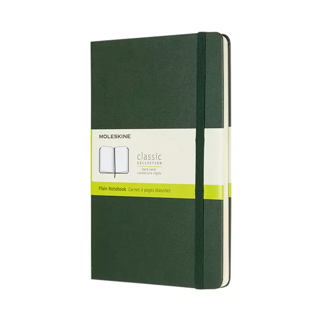 Een Notitieboek Moleskine L 130x210mm blanco hc green koop je bij All Office Kuipers BV