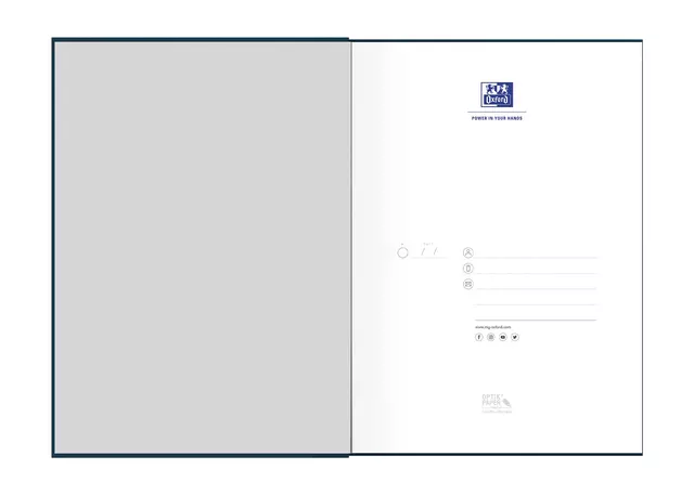 Een Notitieboek Oxford Office Essentials A4 96vel lijn blauw koop je bij De Joma BV