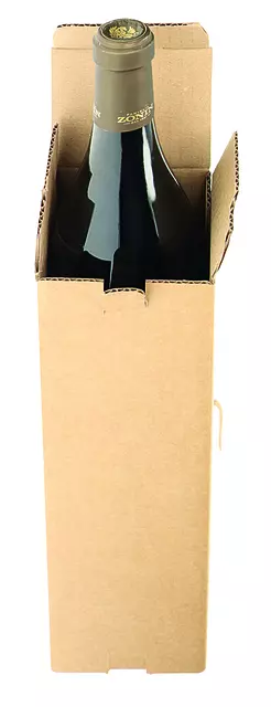 Een Verzenddoos fles IEZZY karton bruin 90x90x360mm koop je bij De Joma BV