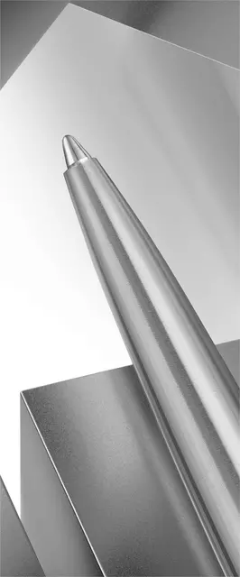 Een Balpen Parker Jotter XL Monochrome stainless steel medium blister à 1 stuk koop je bij De Joma BV