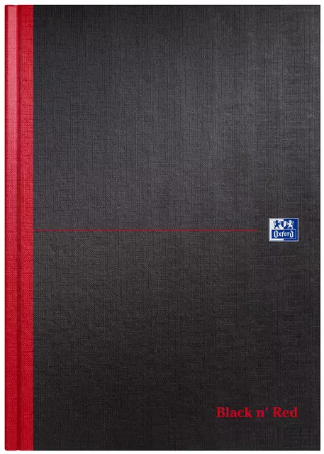 Een Notitieboek Oxford Black n' Red A4 96vel blanco koop je bij All Office Kuipers BV