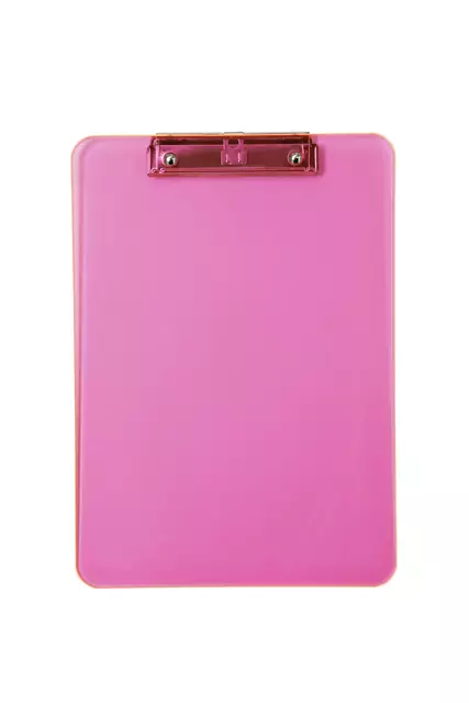 Een Klembord MAUL A4 staand transparant PS neon roze koop je bij De Joma BV