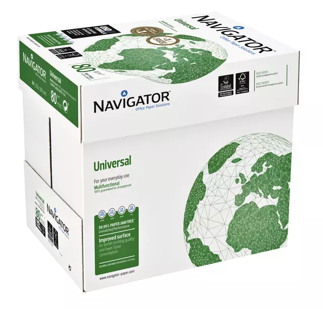 Een Papier copieur Navigator Universal A4 80g blanc 500 feuilles koop je bij QuickOffice BV