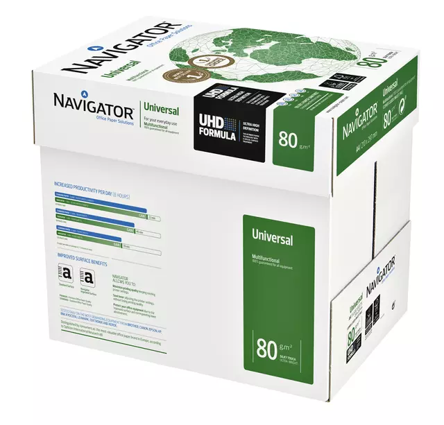 Een Kopieerpapier Navigator Universal A4 80gr wit 500vel koop je bij iPlusoffice