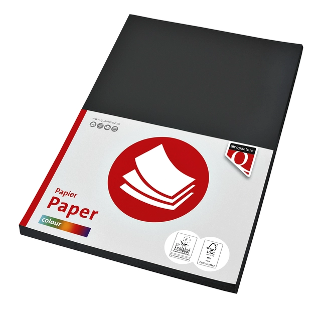 Een Kopieerpapier Quantore Colour A4 80gr zwart 100vel koop je bij Schellen Boek- en Kantoorboekhandel