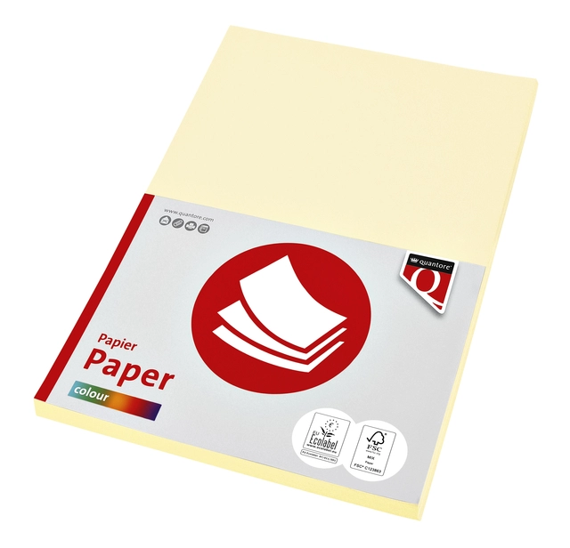 Een Kopieerpapier Quantore Colour A4 80gr ivoor 100vel koop je bij Schellen Boek- en Kantoorboekhandel