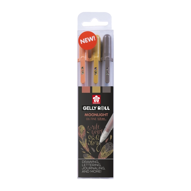 Een Gelschrijver Sakura Gelly Roll Moonlight 06 nature set à 3 kleuren koop je bij Quality Office Supplies