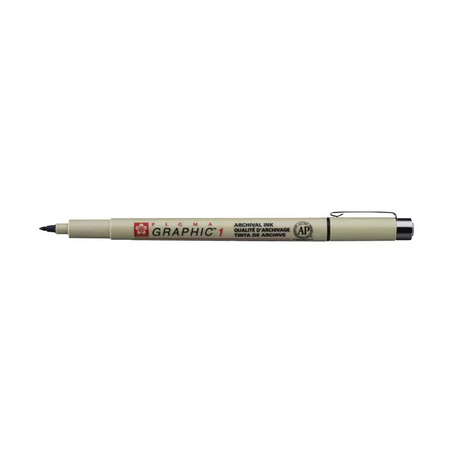 Een Fineliner Sakura Pigma Graphic 1.0 mm zwart koop je bij De Joma BV