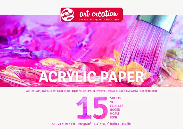 Een Acrylverfpapier Talens Art Creation A4 15vel 290gr koop je bij All Office Kuipers BV
