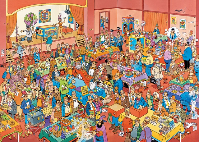 Een Puzzel Jan van Haasteren De Goochelbeurs 1000 stukjes koop je bij Den Otter Kantoorpartners B.V.
