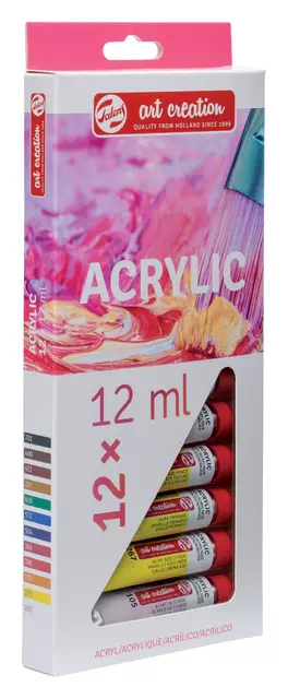 Buy your Acrylverf Talens Art Creation met stappenplan 12ml set à 12 kleuren at QuickOffice BV