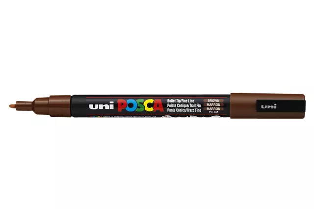 Een Verfstift Posca PC3M fijn bruin koop je bij Quality Office Supplies