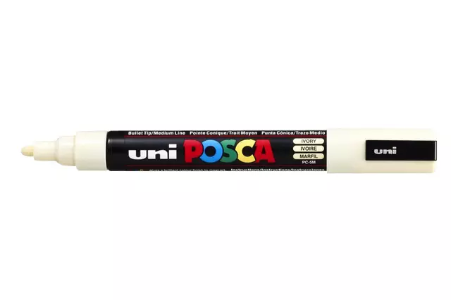 Een Verfstift Posca PC5M medium ivoor koop je bij Avoux