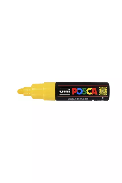 Een Verfstift Posca PC7M breed geel koop je bij De Joma BV