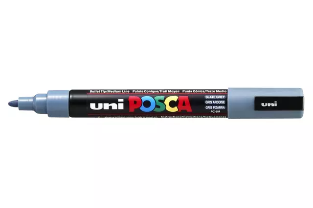 Een Verfstift Posca PC5M medium leisteengrijs koop je bij De Joma BV