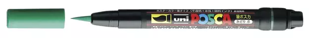 Een Brushverfstift Posca PCF350 1-10mm donker groen koop je bij All Office Kuipers BV