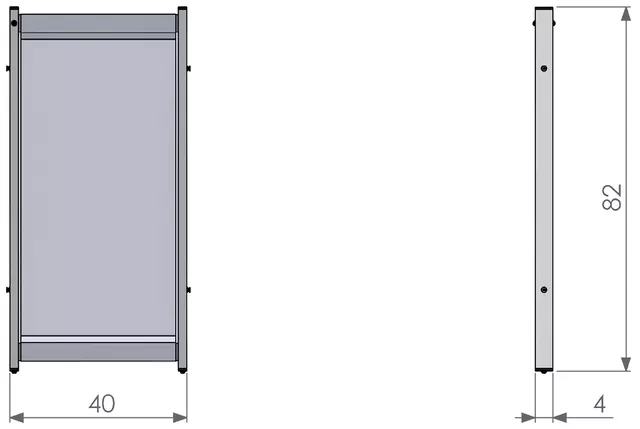Een Bureauscherm Nobo modulair doorzichtig PVC 400x820mm koop je bij De Joma BV