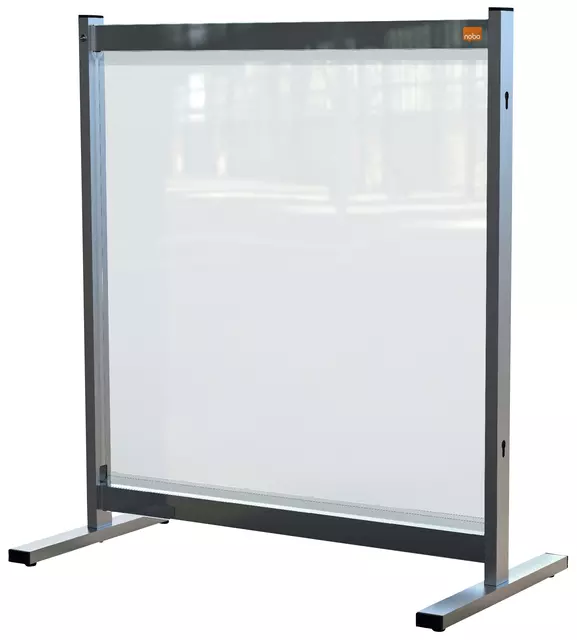 Een Bureauscherm Nobo doorzichtig PVC 770x860mm koop je bij De Joma BV