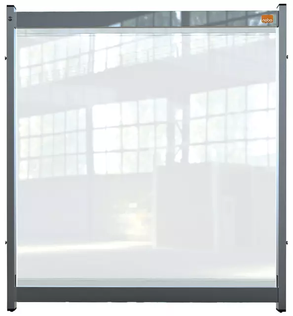 Een Bureauscherm Nobo Modulair doorzichtig PVC 750x820mm koop je bij QuickOffice BV