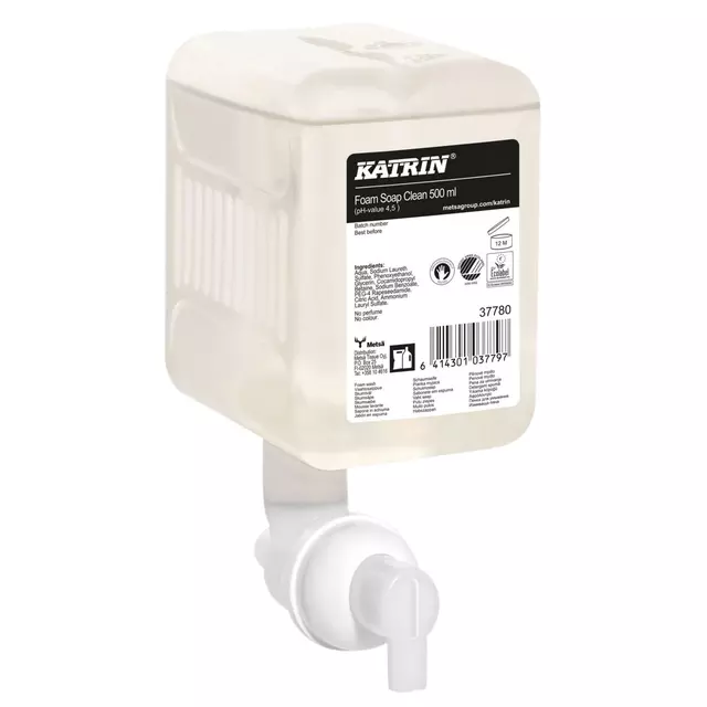 Een Handzeep Katrin Foam Clean 500ml 37780 koop je bij Quality Office Supplies