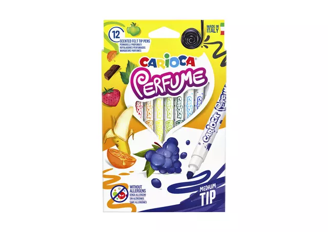 Een Feutre Carioca Parfum set 12 couleurs koop je bij QuickOffice BV