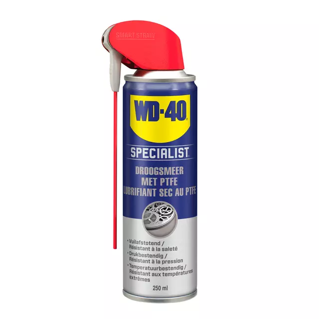 Een Spray droogsmeer WD-40 Specialist met PTFE 250ml koop je bij Kantoorboekhandel Van Atten