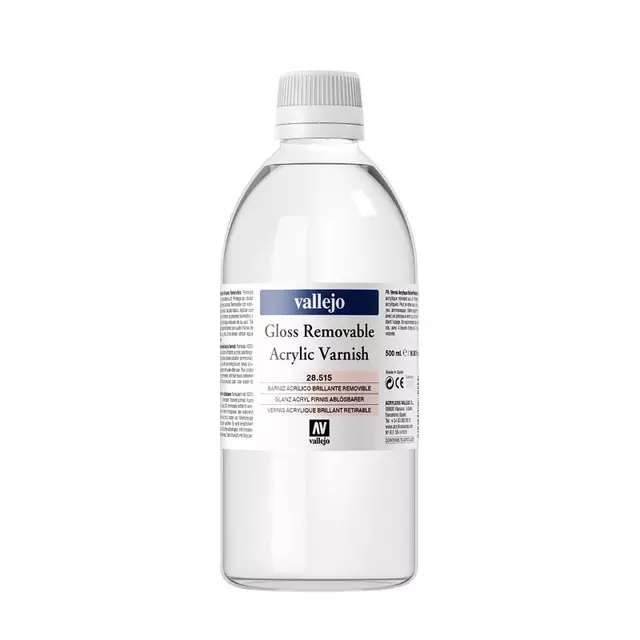 Een Vernis Acrylicos Vallejo 500ml verwijderbaar 515 glans koop je bij Topkantoor Repro Creatief