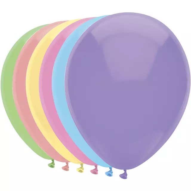 Een Ballon Haza uni 30cm 100 stuks pastel assorti koop je bij Sysdicom BV