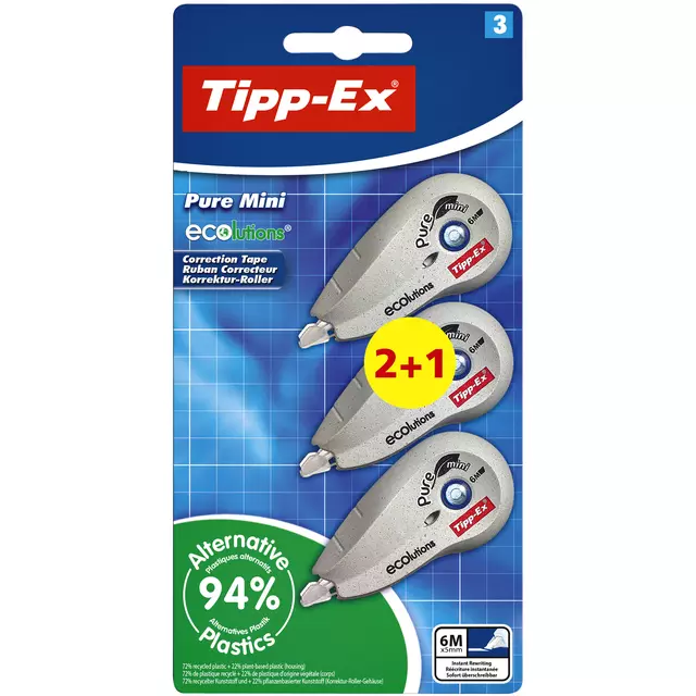 Een Correctieroller Tipp-Ex mini pure ecolutions 5mm koop je bij All Office Kuipers BV