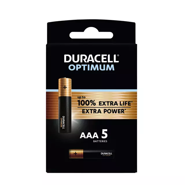 Een Batterij Duracell Optimum 100% 5xAAA koop je bij QuickOffice BV