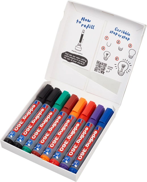 Een VILTSTIFT EDDING 360 WHITEBOARD ROND 1.5-3MM ASS koop je bij Jacobs