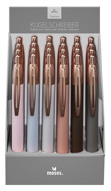 Balpen rosé goud 6 assorti